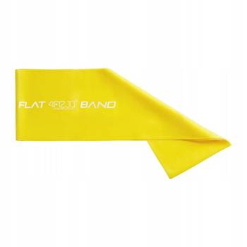 FLAT BAND taśma, guma rehabilitacyjna do ćwiczeń- żółta (grubość 0,15 mm)- GOmigo